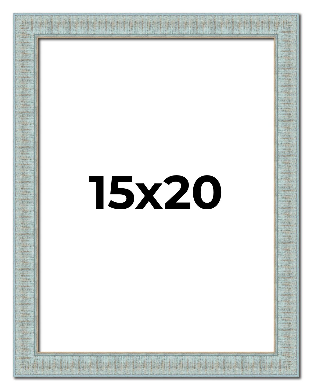 15x20 Refined Picture Frame with UV-Resistant Acrylic & Acid Free Backing, Available in 5 Finishes - Black, Blue, Gold, Silver, and White